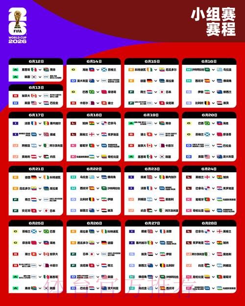 世界杯赛程完整版